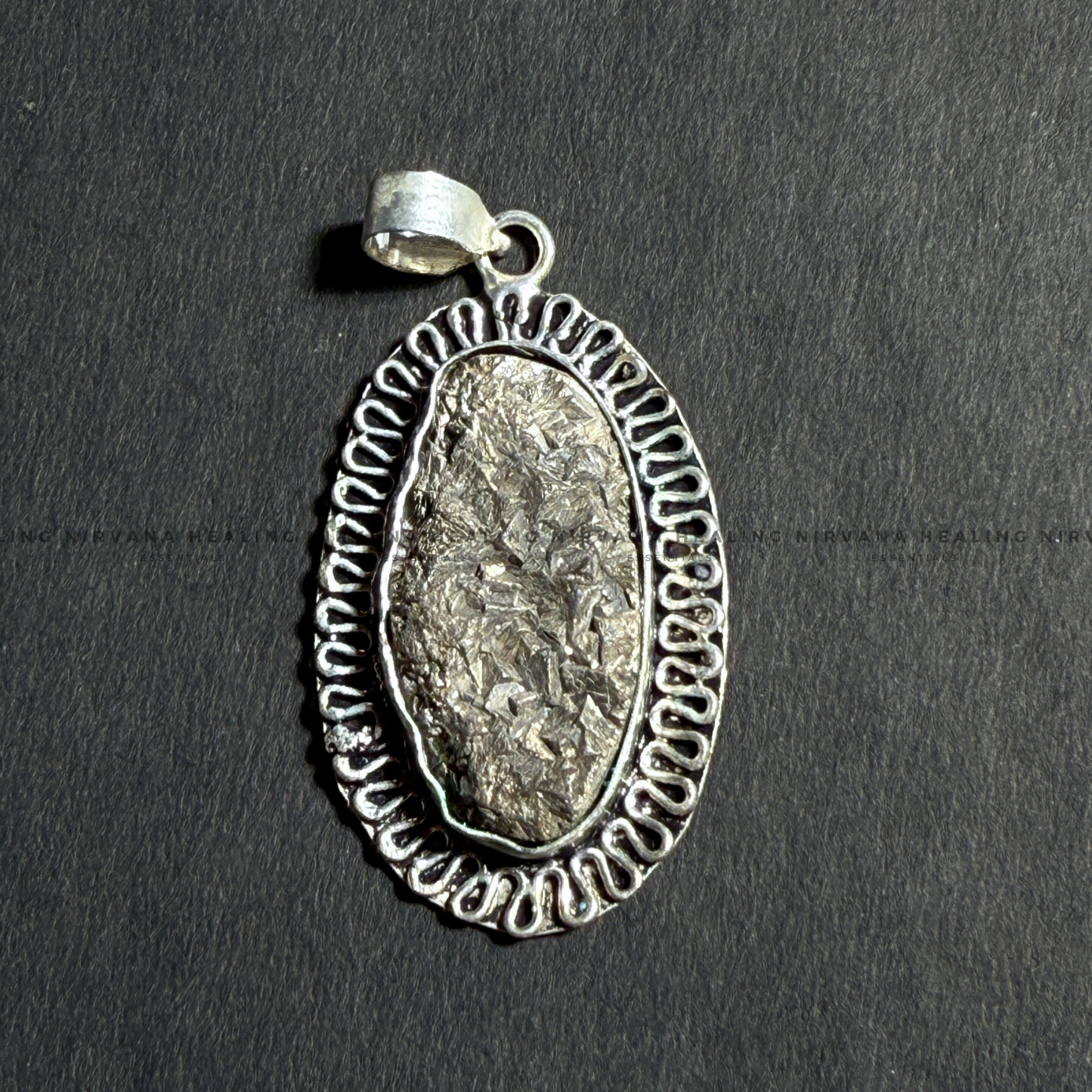 PYRITE OVAL SHAPED PENDANT (Money Magnet, Prosperity, Fame And Abundance).  image 1