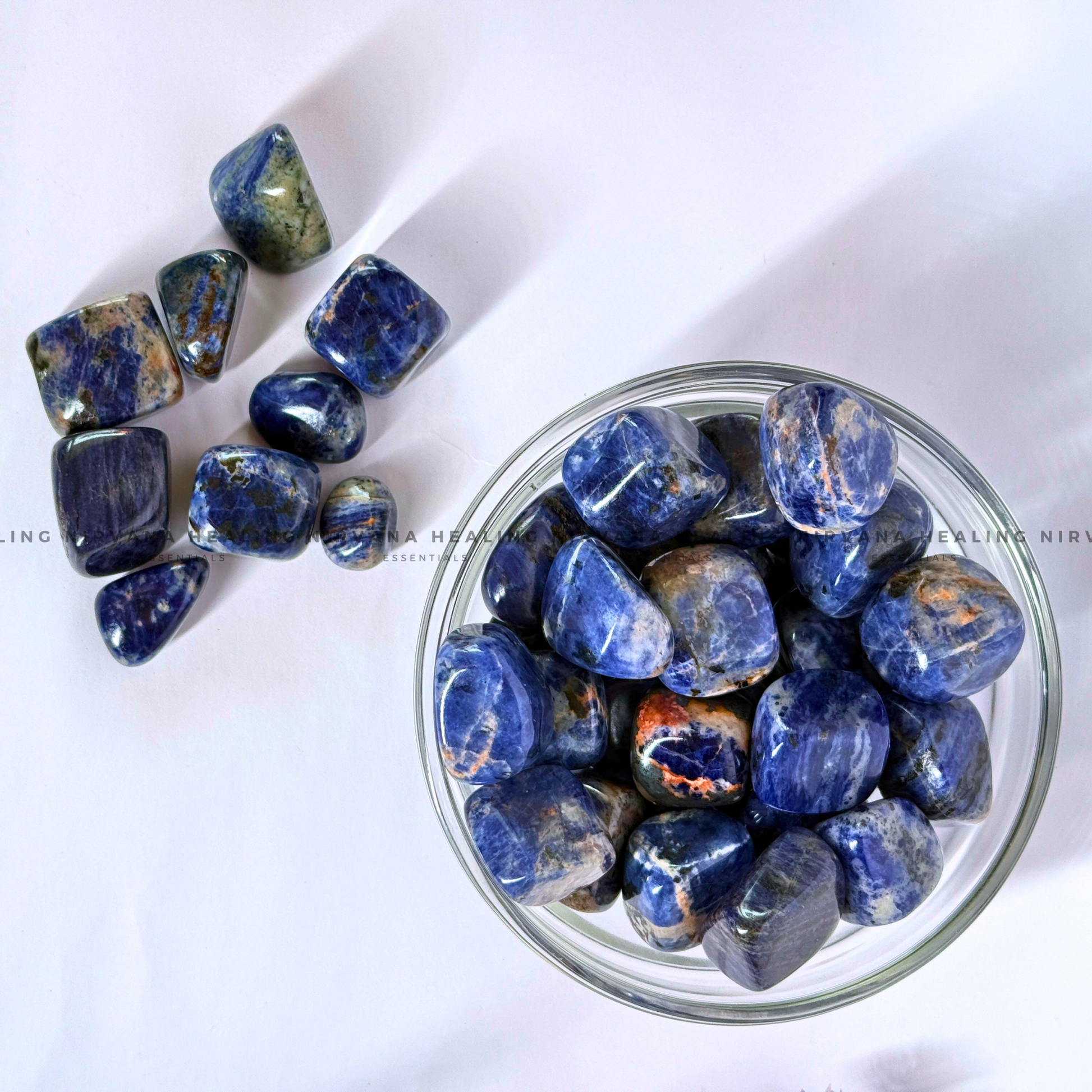 SODALITE TUMBLE HEALING STONE (Sodalite Creativity, Expression, Logic And Communication) image 3