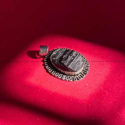 BLACK TOURMALINE RAW PENDANT (Protection, Grounding, Shielding And Growth) image 2