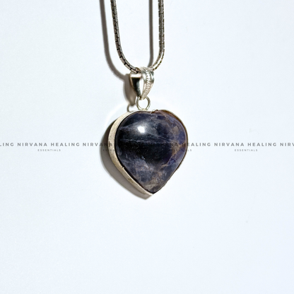 AMETHYST HEART SHAPED PENDANT (Meditation, Stress Reduction, Intuition And Manifestation) image 7