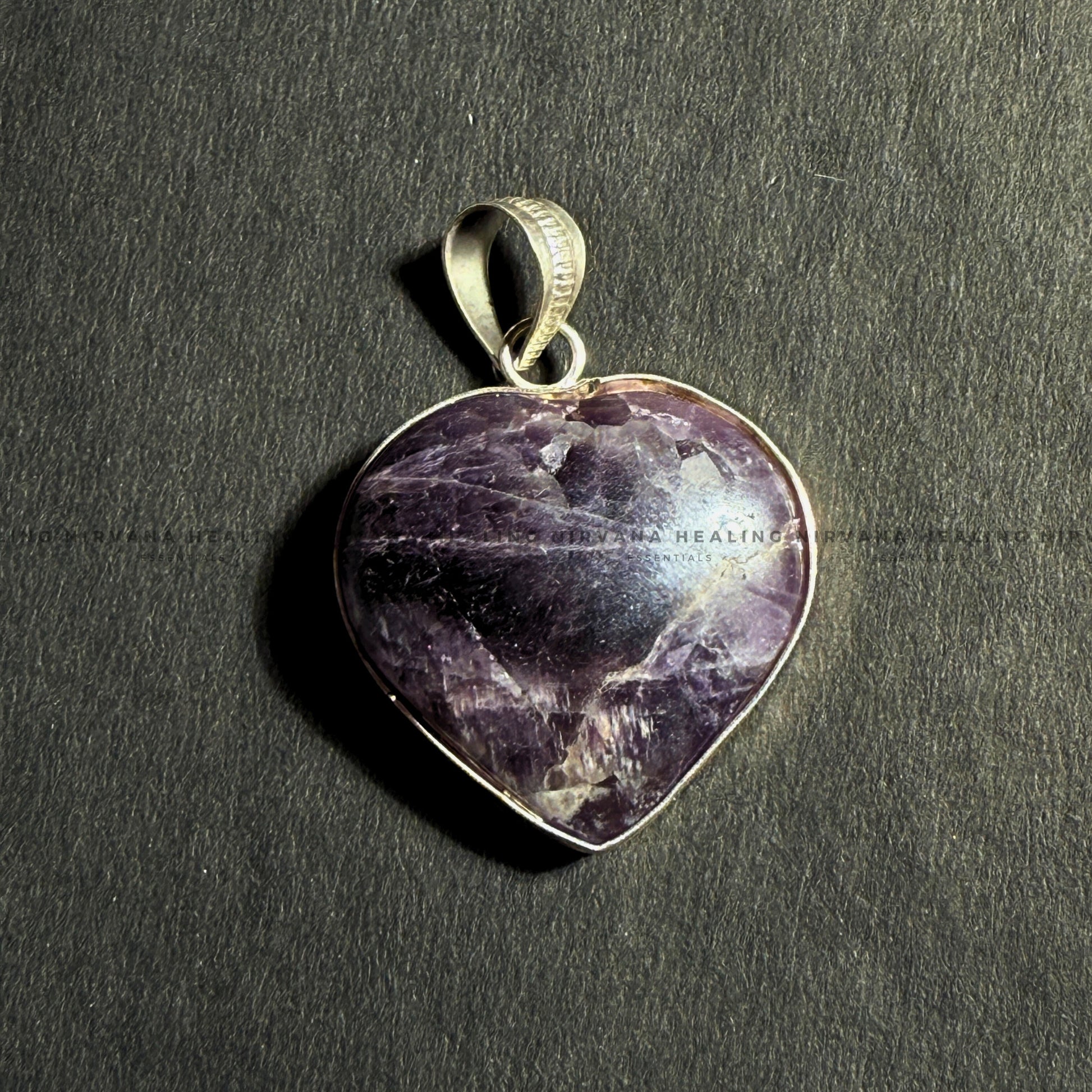 AMETHYST HEART SHAPED PENDANT (Meditation, Stress Reduction, Intuition And Manifestation) image 3