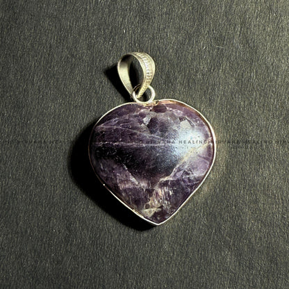 AMETHYST HEART SHAPED PENDANT (Meditation, Stress Reduction, Intuition And Manifestation) image 3