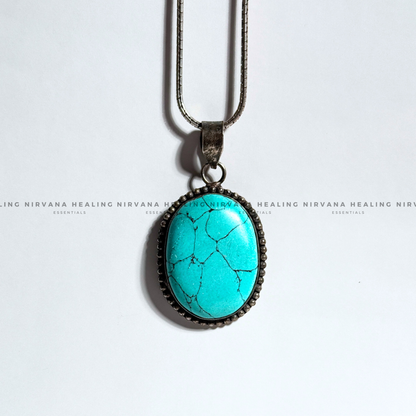TURQUOISE CRYSTAL PENDANT (Divine Protection, Psycho Gifts, Healing, Wisdom And Truth) image 2
