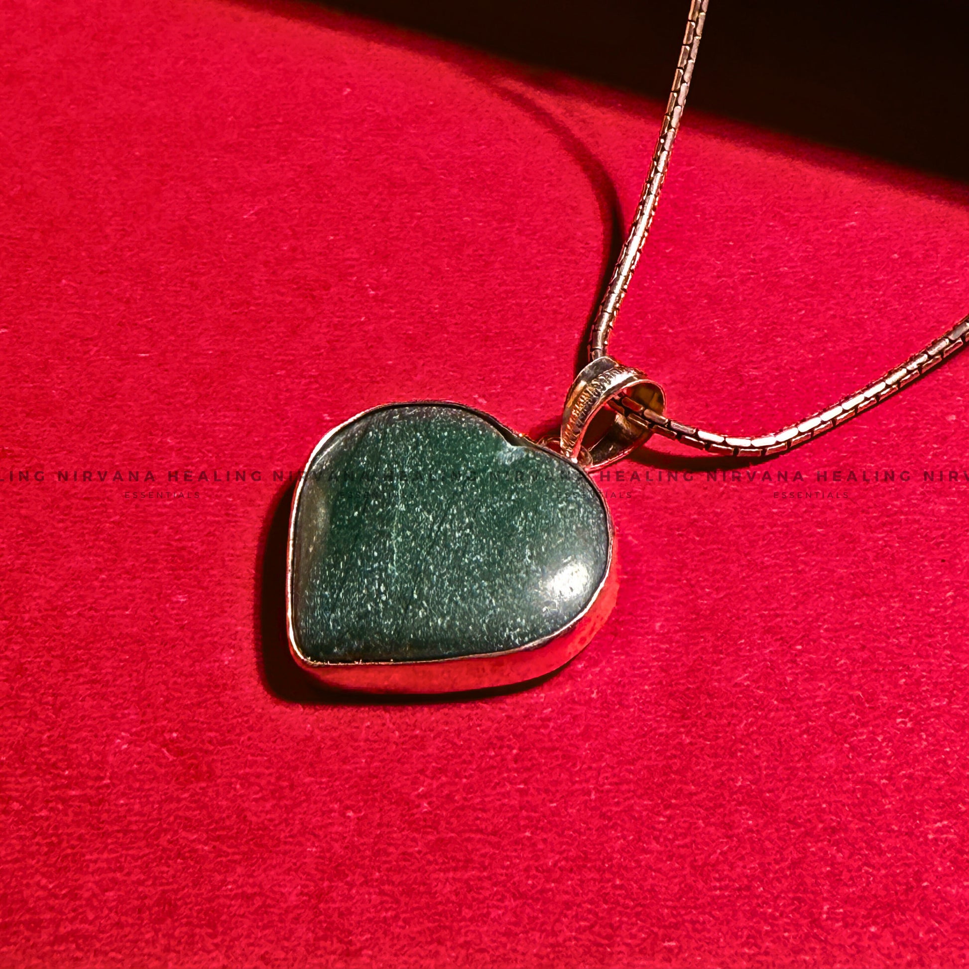 MARKAJ GREEN HEART SHAPED PENDANT (Protection, Luck And Intuition) image 6