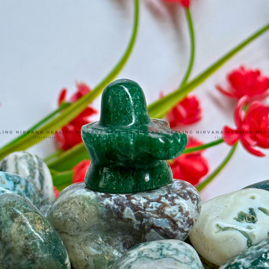 GREEN AVENTURINE SHIVLING (1 Inch) (Luck, Money, Abundance, Career And Growth).  image 0