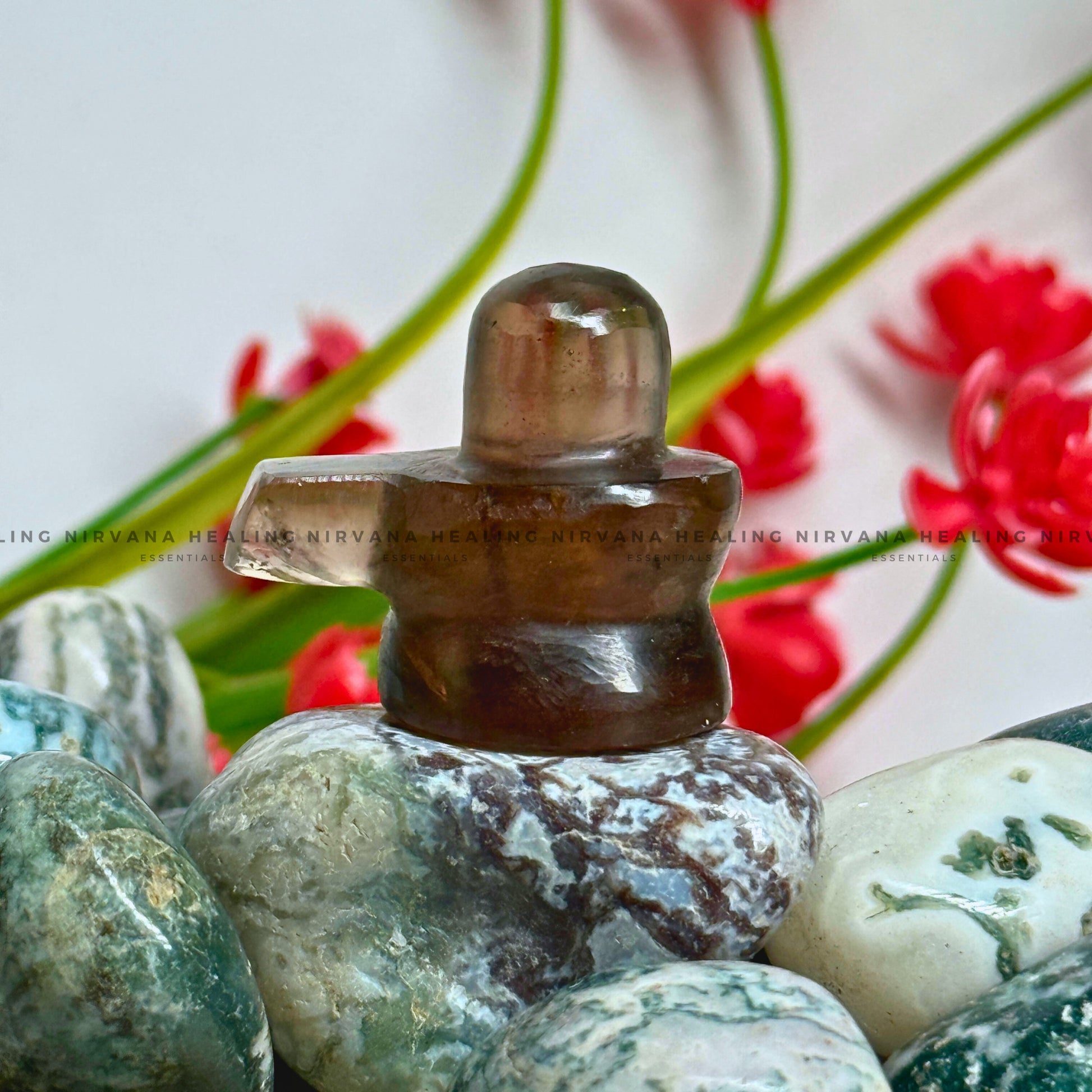SMOKY QUARTZ SHIVLING (1 Inch) (Grounding, Detox, Protection And Removes Anxiety) image 1