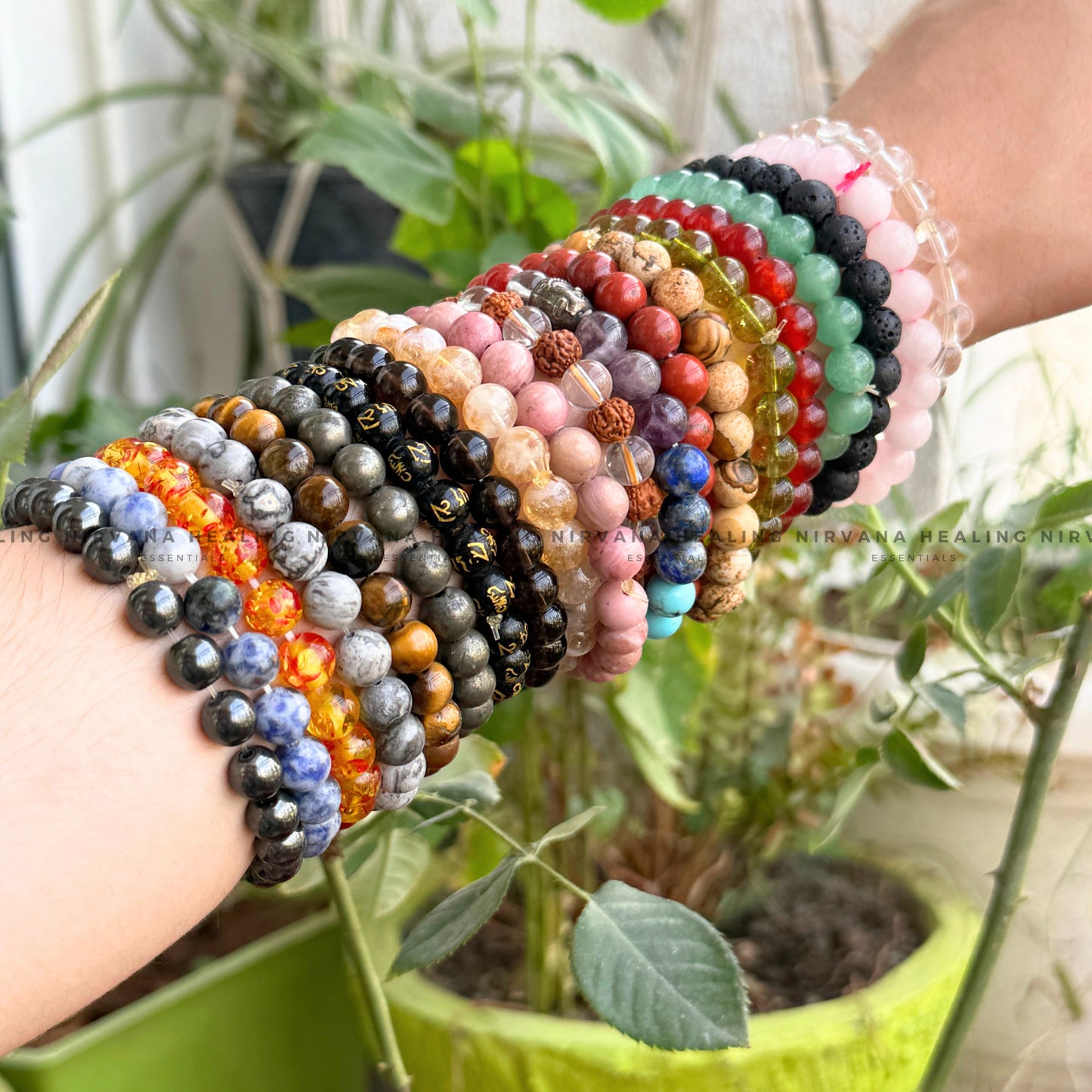 TURQUOISE ROUND BEADED DESIGN BRACELET (Divine Protection, Psycho Gifts, Healing, Wisdom, Truth) image 5