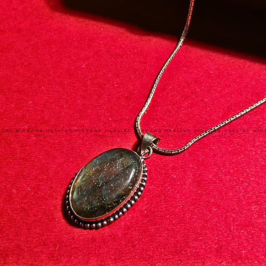 LABRADORITE CRYSTAL DESIGNER PENDANT (Intuition, Inner Power And Transformation).  image 1