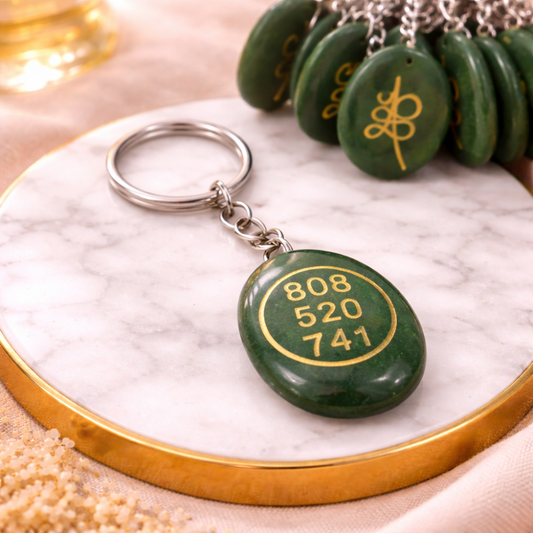 GREEN AVENTURINE KEYCHAIN - Luck, Opportunity & Growth image 1