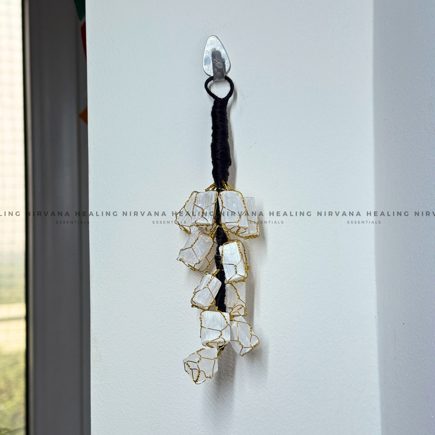 SELENITE ROUGH CHUNKS DOOR HANGING (Aura Cleansing ,Charging, Cleansing And Purification). image 2