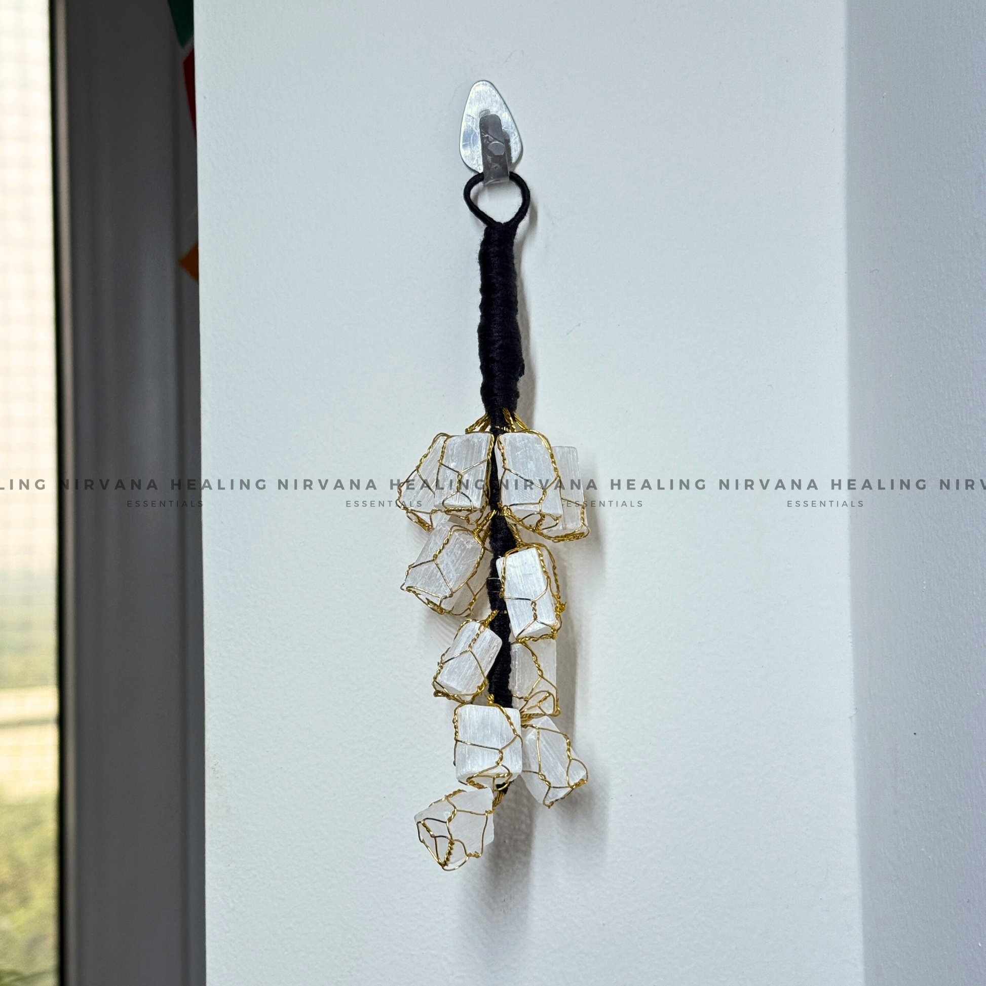 SELENITE ROUGH CHUNKS DOOR HANGING (Aura Cleansing ,Charging, Cleansing And Purification). image 2