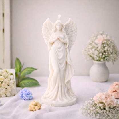 ARCHANGEL RITUAL CANDLE (Made From Natural Beeswax) - White image