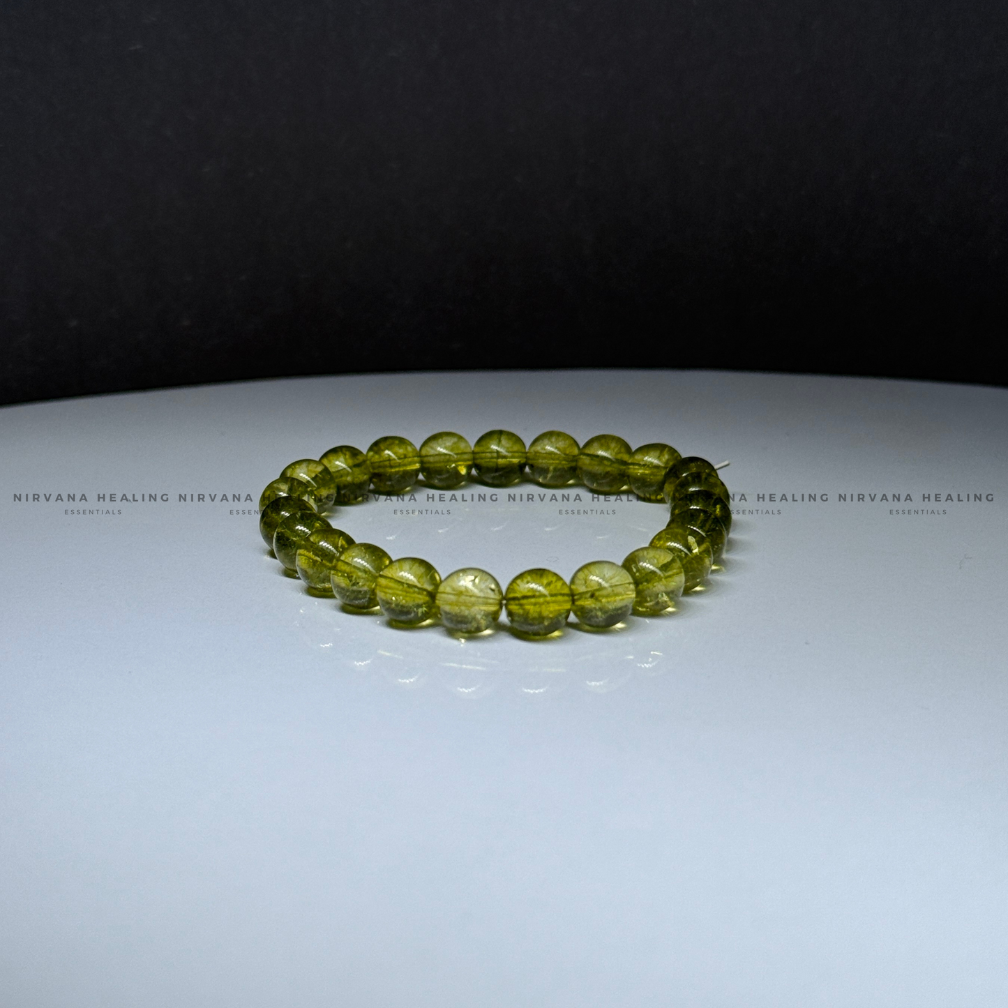 PERIDOT ROUND BEADED BRACELET (Prosperity, Cheerfulness, Abundance And Renewal) image 2
