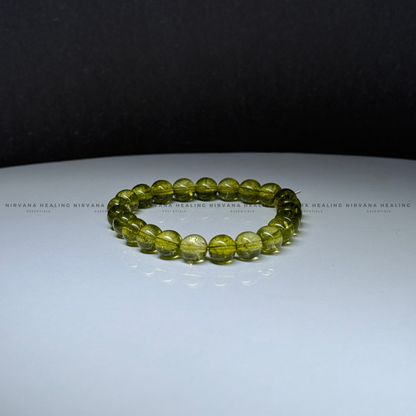 PERIDOT ROUND BEADED BRACELET (Prosperity, Cheerfulness, Abundance And Renewal) image 2