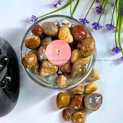 SUN NATURAL TUMBLE STONE (Creativity, Initiative, Grounding And Strength) image 0