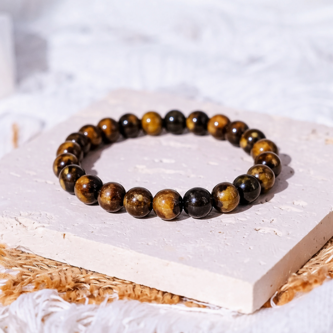 PROSPEROUS ME BATH SALT, TIGER EYE ROUND BEADED BRACELET AND HEARTFELT GLOW CANDLE GIFT COMBO image 4