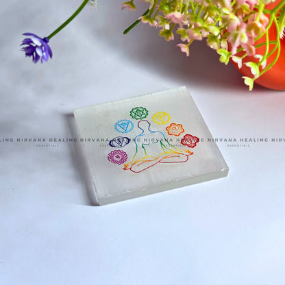 SELENITE MEDITATION POSE CHARGING PLATE (Aura Cleansing, Charging, Cleansing And Purification). image 3