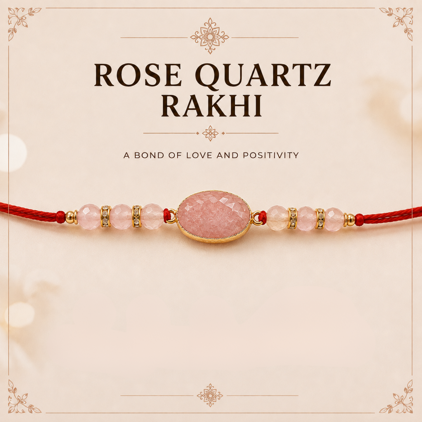 Rose Quartz Rakhi