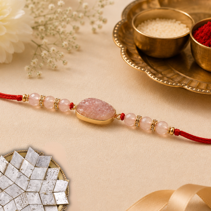Rose Quartz Rakhi