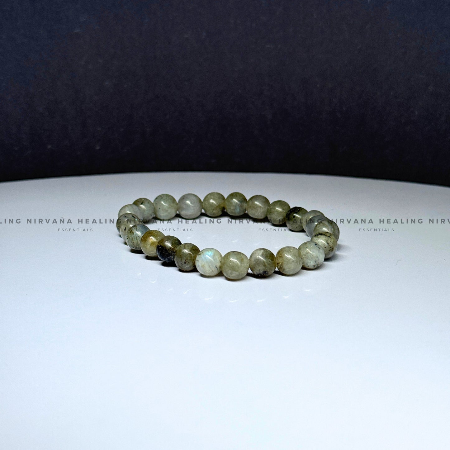 LABRADORITE ROUND BEADED BRACELET (Intuition, Inner Power And Transformation) image 3