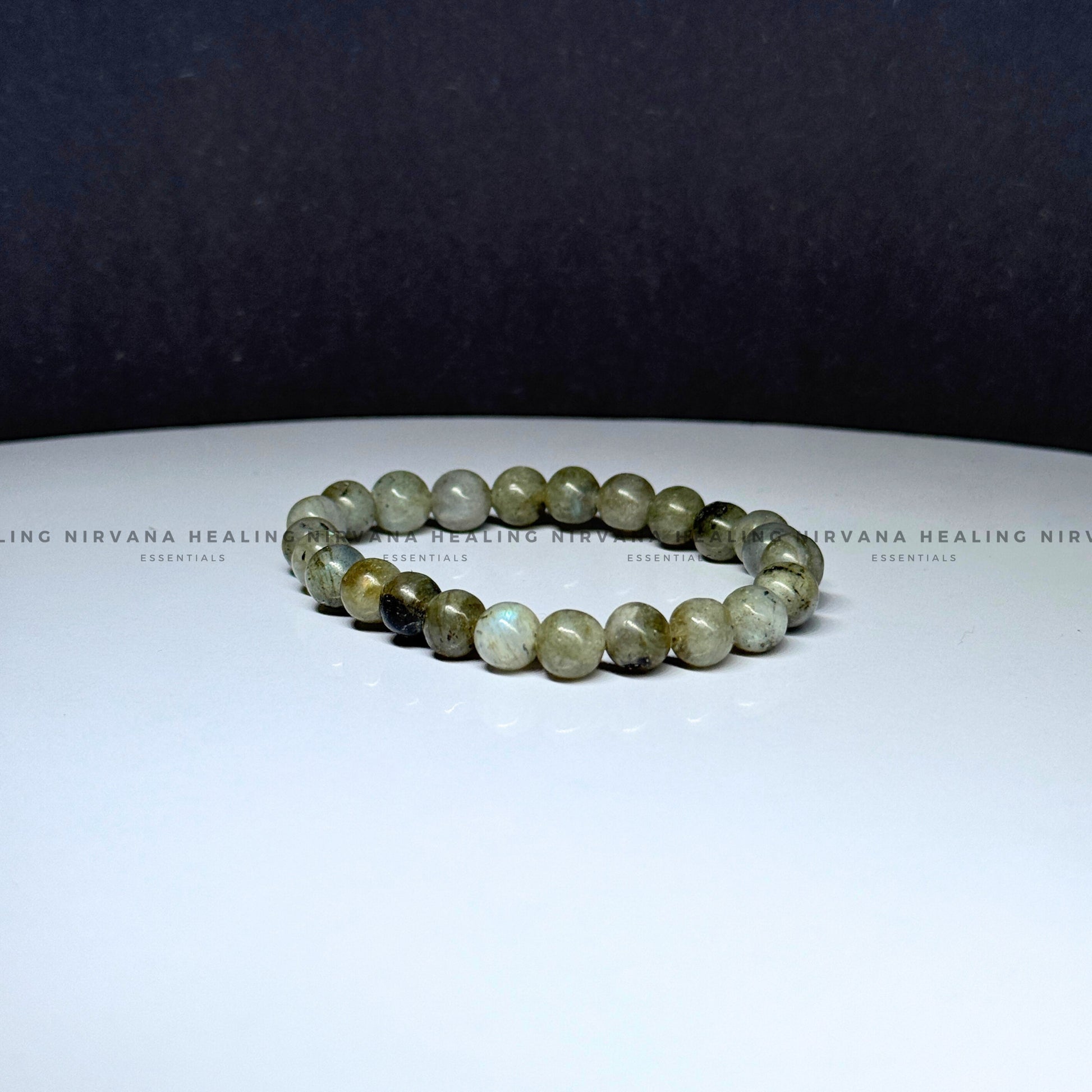 LABRADORITE ROUND BEADED BRACELET (Intuition, Inner Power And Transformation) image 3