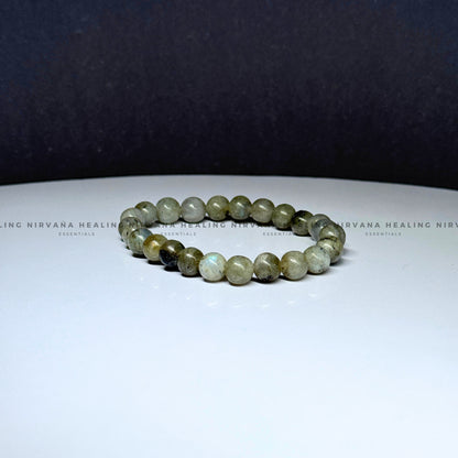 LABRADORITE ROUND BEADED BRACELET (Intuition, Inner Power And Transformation) image 3