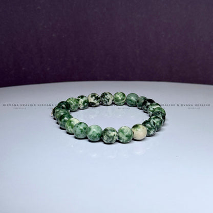 TREE AGATE ROUND BEADED BRACELET (Abundance, Nature Connection And Inner Peace) image 3