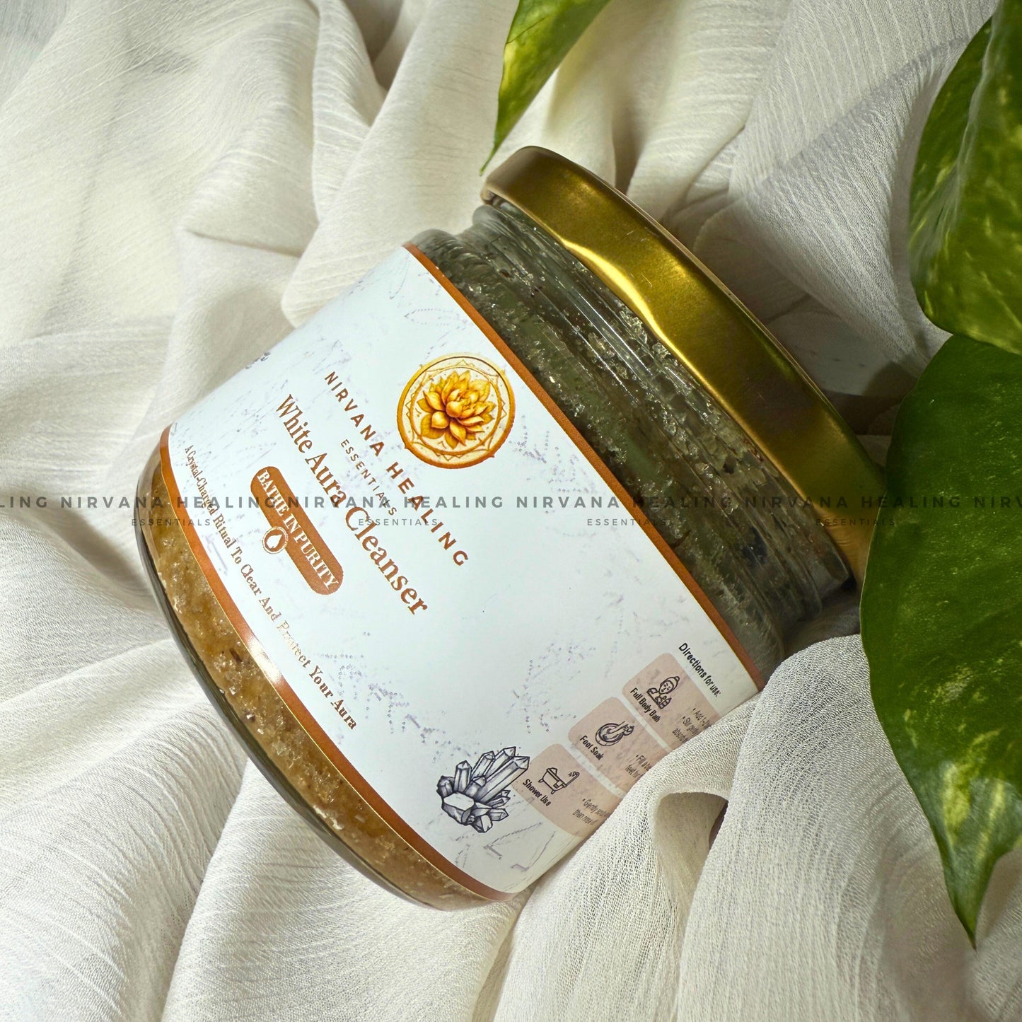 WHITE AURA CLEANER - (Crystal-Charged Bath Salt) image 1