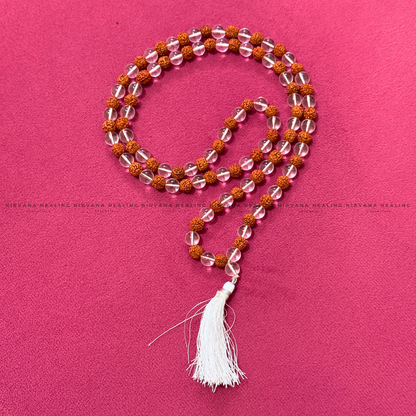 RUDRAKSH-SPHATIK MALA (Balance, Purity, Divine Protection) image 2