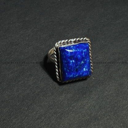 LAPIS JADE SQUARE RING (Communication, Truth, Ease Of Expression And Wisdom) image 4