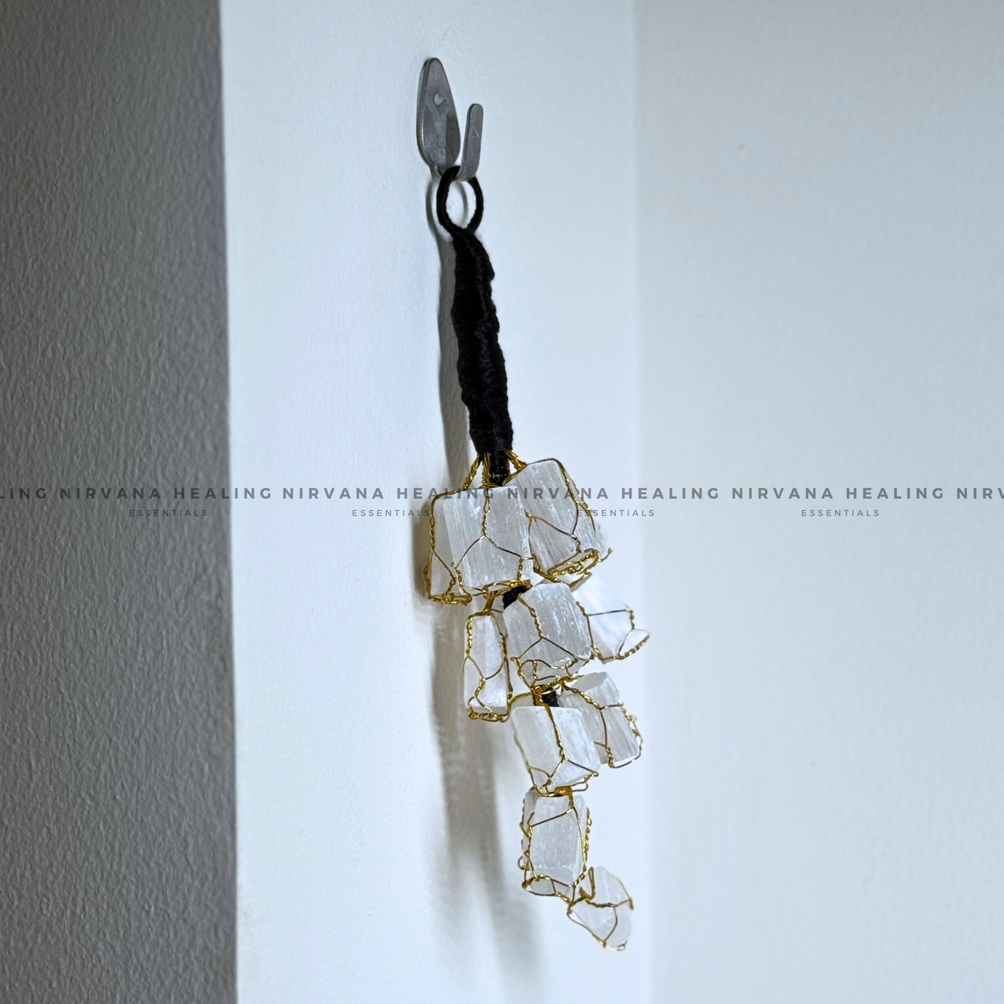 SELENITE ROUGH CHUNKS DOOR HANGING (Aura Cleansing ,Charging, Cleansing And Purification). image 4