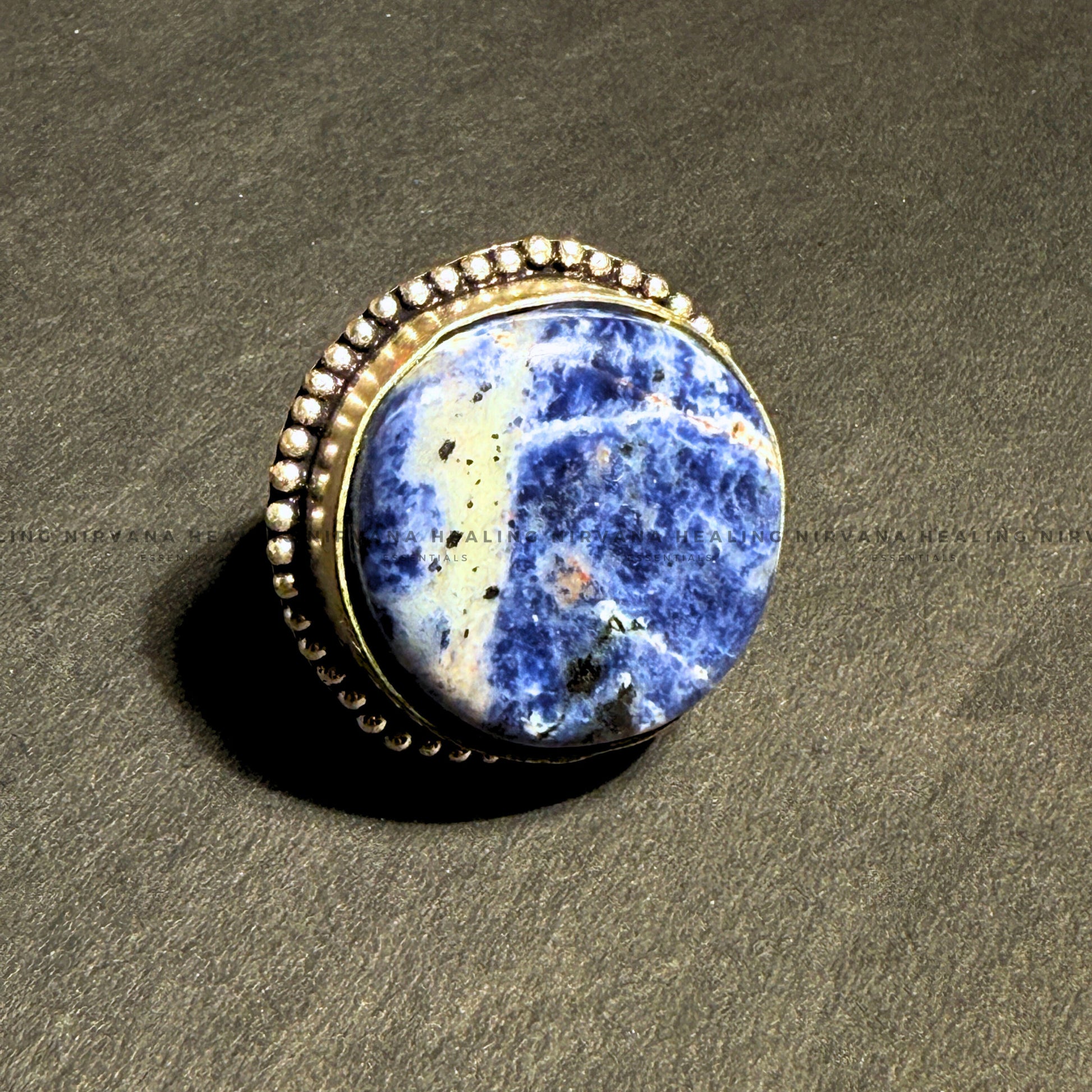 SODALITE ROUND RING (Sodalite Creativity, Expression, Logic And Communication) image 3