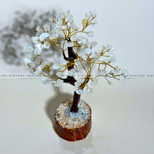 CLEAR QUARTZ CRYSTAL TREE (SMALL)Approx 100 Beads  (Mental Clarity, Master Healer And Energy Amplifier).  image 1