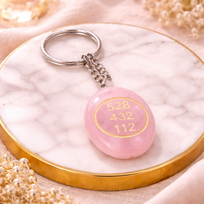 ROSE QUARTZ ZIBU KEYCHAIN - Love, Emotional Healing & Gentle Energy image 4