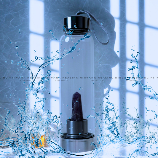 AMETHYST INFUSED CRYSTAL ELIXIR BOTTLE (Meditation, Stress, Intuition and Manifestation) image 0