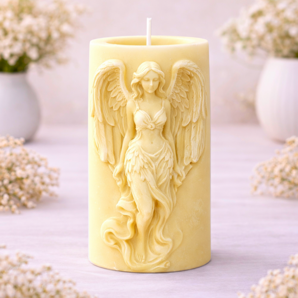 PILLAR ARCHANGEL RITUAL CANDLE (Made From Natural Beeswax) image 5