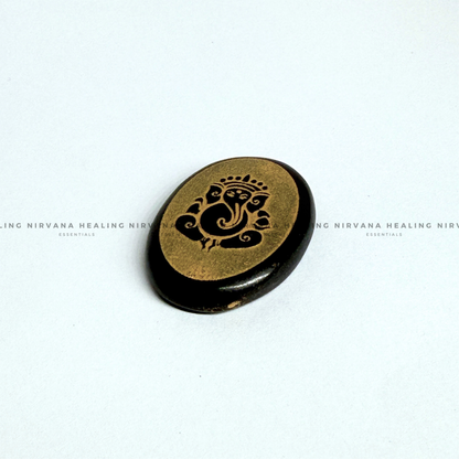 BLACK TOURMALINE GANESHA ZIBU COIN (Protection, Grounding, Shielding And Growth) image 2