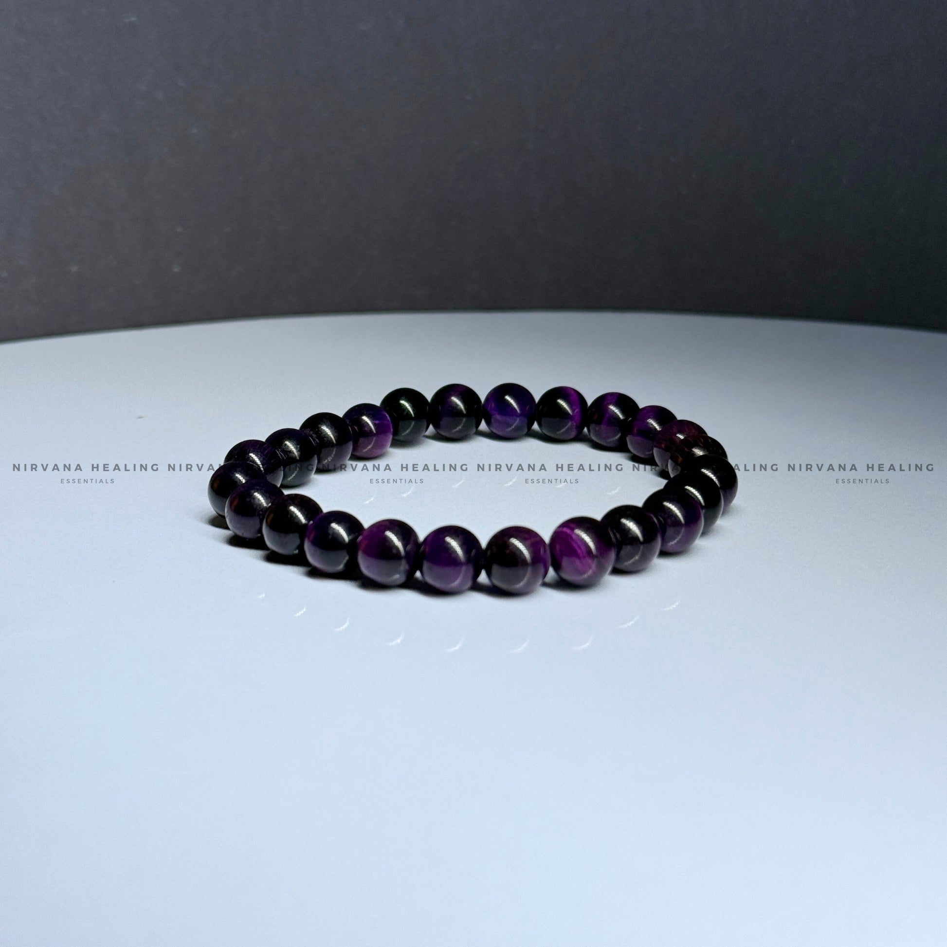 AMETHYST ROUND BEADED BRACELET (Meditation, Stress Reduction, Intuition and Manifestation) image 2