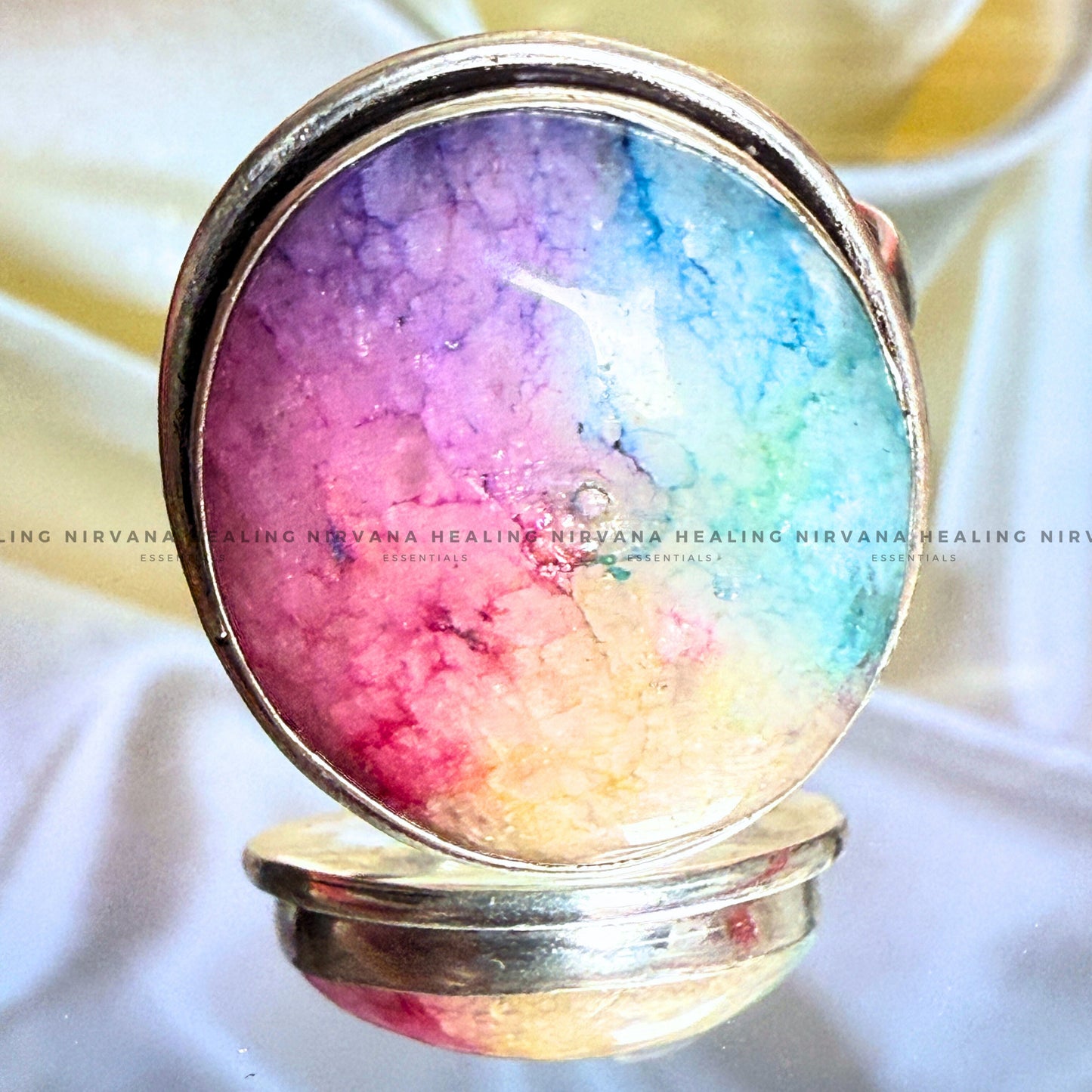 RAINBOW ROUND RING (Chakra Alignment, Positivity, Spiritual Growth And Luck) image 3