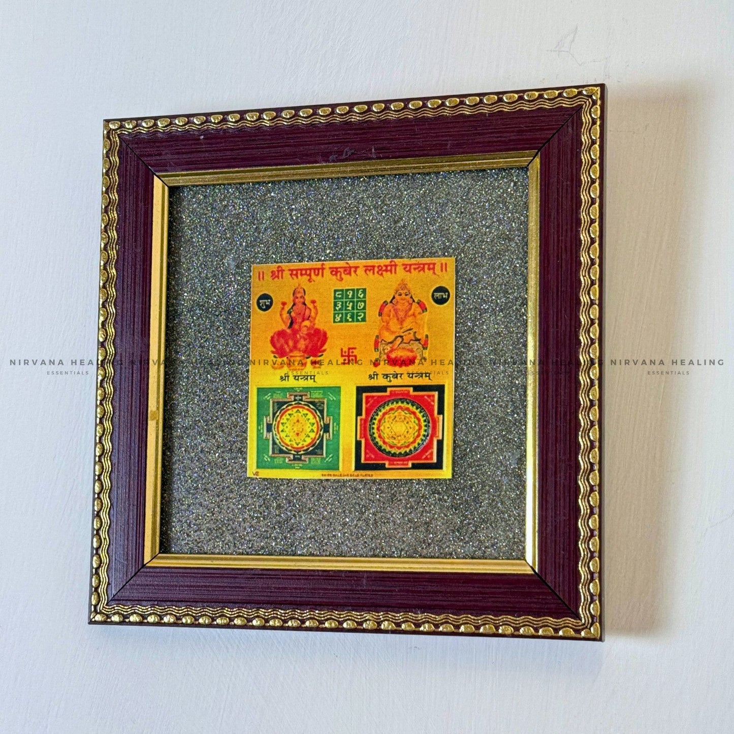 LAKSHMI KUBER YANTRA ON RAW PYRITE FRAME – (Ultimate Symbol of Wealth & Abundance) image 2