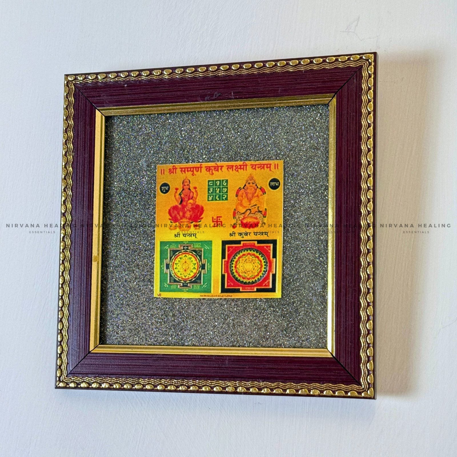 LAKSHMI KUBER YANTRA ON RAW PYRITE FRAME – (Ultimate Symbol of Wealth & Abundance) image 2
