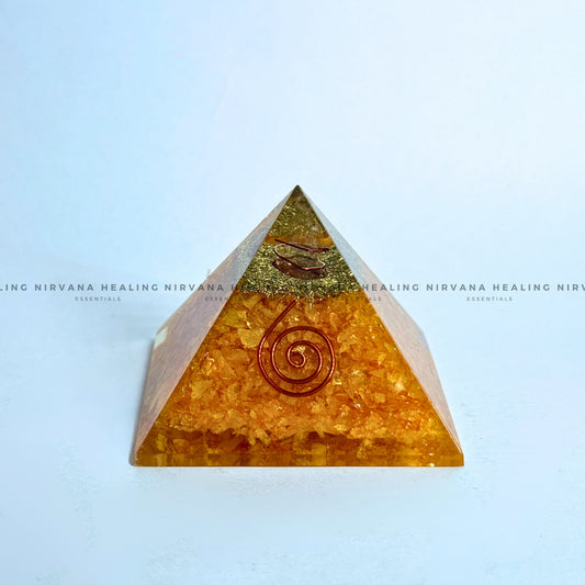YELLOW AVENTURINE PYRAMID (Joy, Leadership, Empowerment) image 0