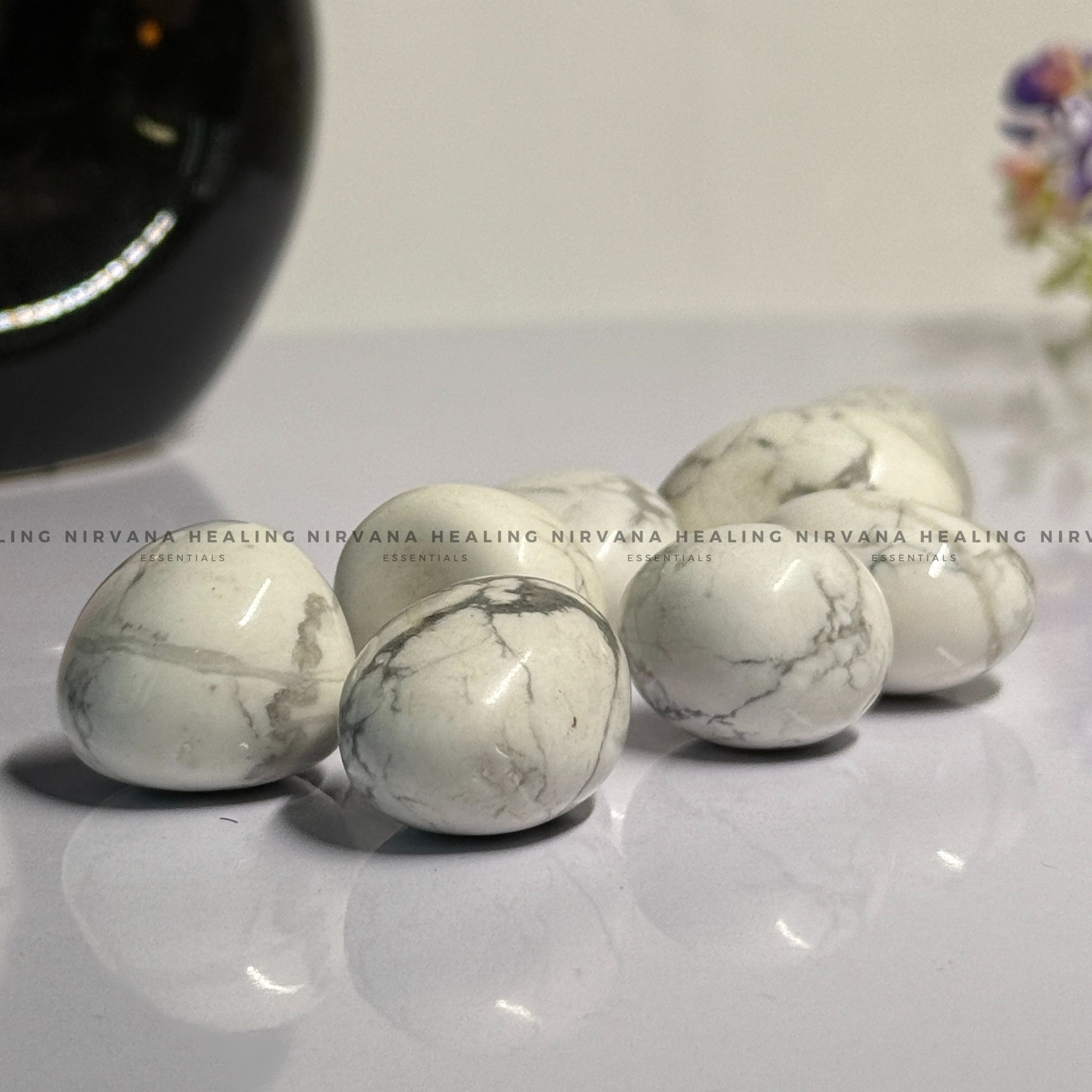 HOWLITE TUMBLE STONES (Peace, Sleep, Patience And Spiritual Awakening) image 4