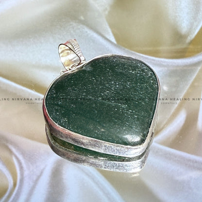MARKAJ GREEN HEART SHAPED PENDANT (Protection, Luck And Intuition) image 0