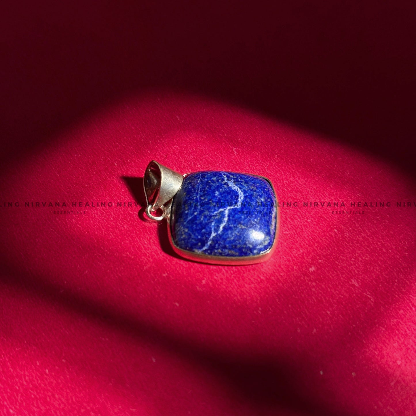 LAPIS LAZULI JADE SQUARE PENDANT (Communication, Truth, Ease Of Expression And Wisdom) image 1