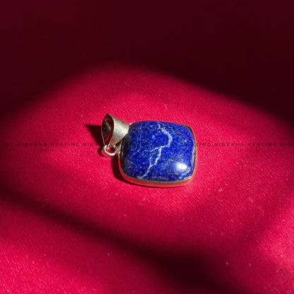 LAPIS LAZULI JADE SQUARE PENDANT (Communication, Truth, Ease Of Expression And Wisdom) image 1