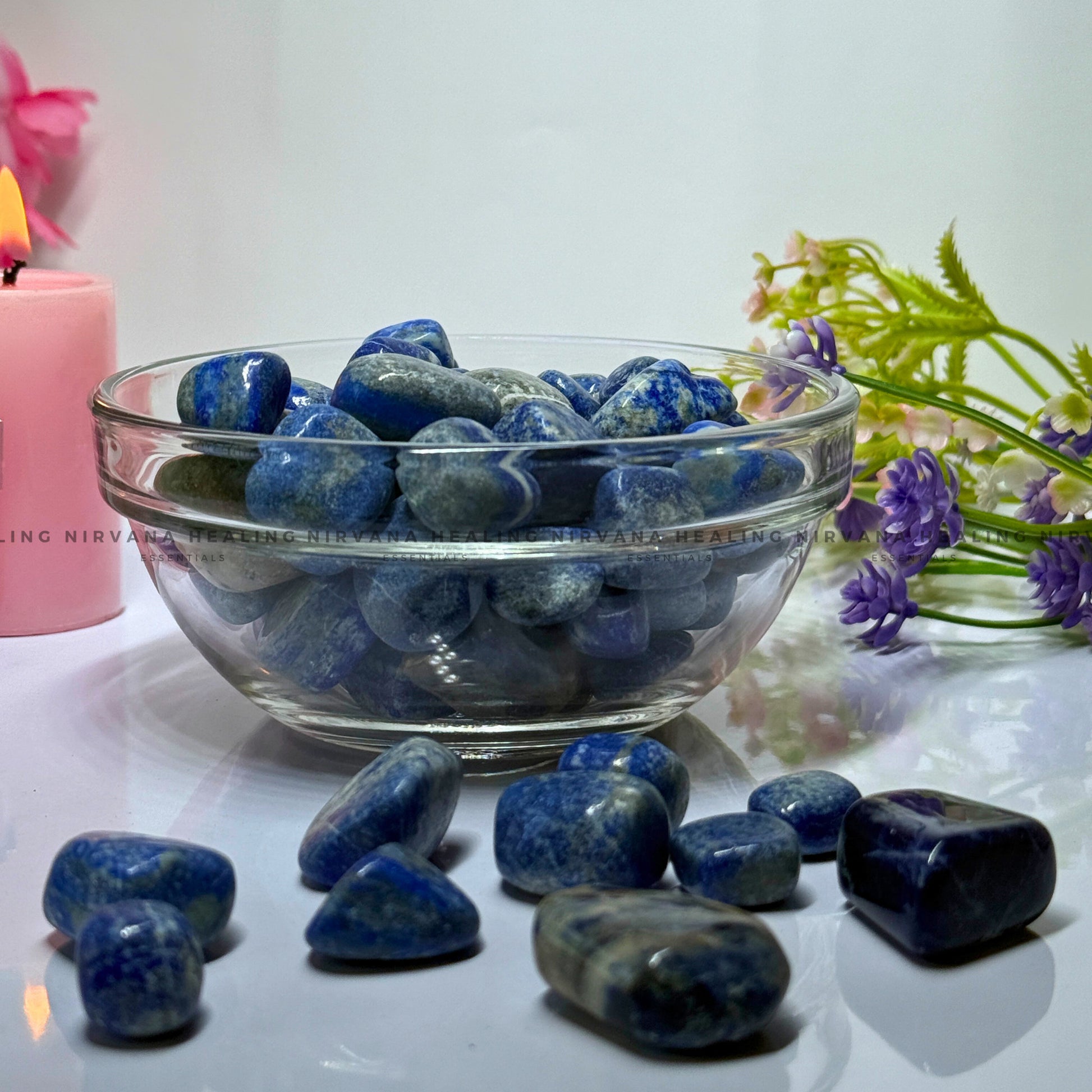 LAPIS LAZULI TUMBLE STONES (Communication, Truth, Ease Of Expression And Wisdom) image 1