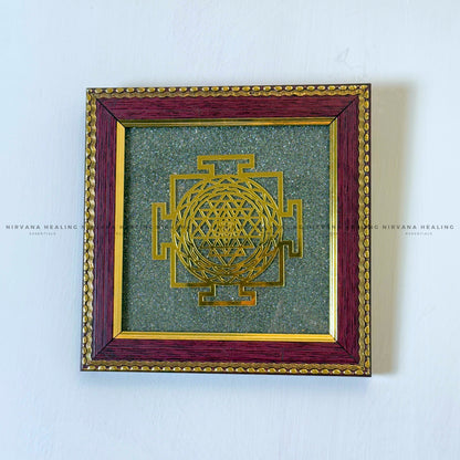 SHREE YANTRA ON RAW PYRITE FRAME (Wealth, Power & Manifestation) image 3