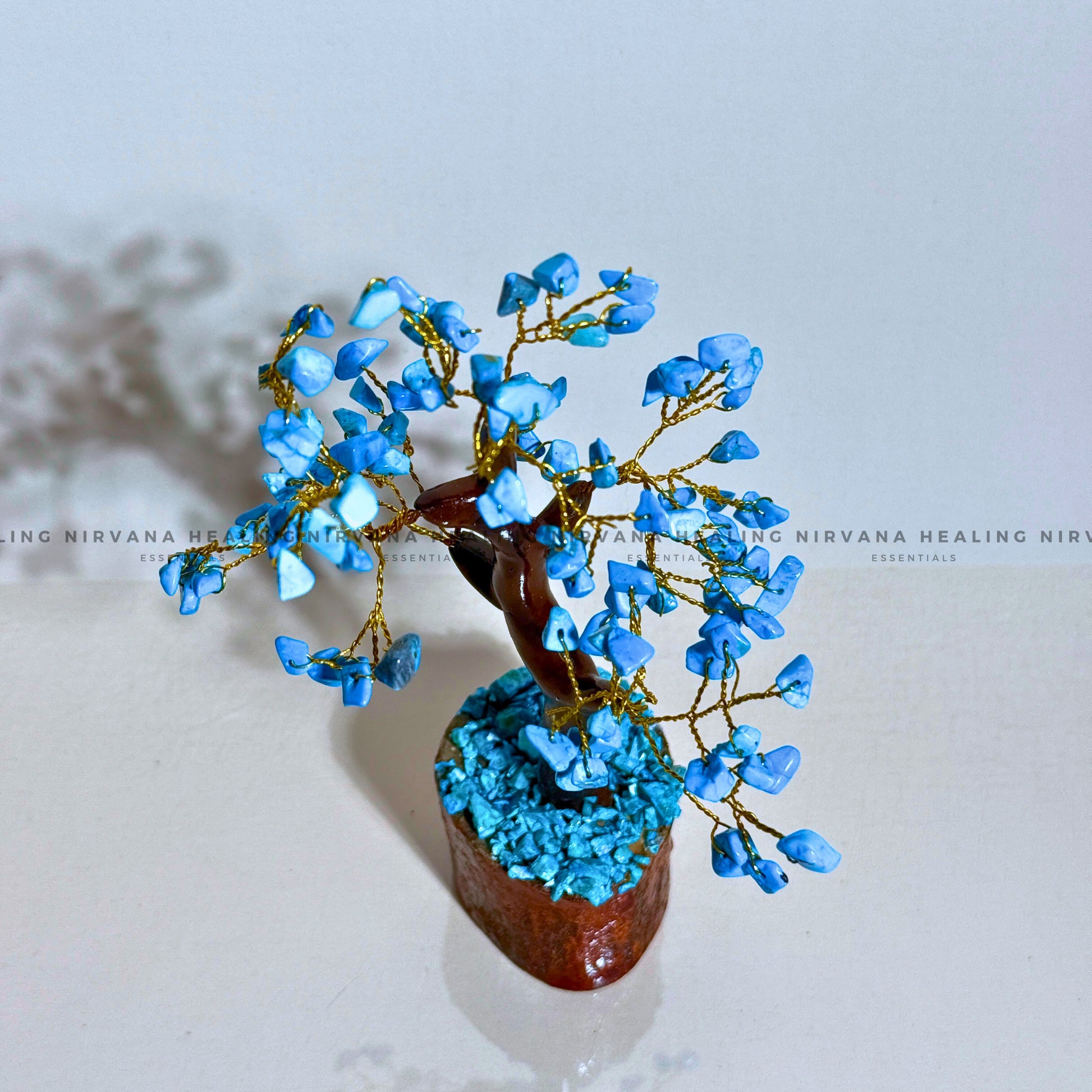 TURQUOISE CRYSTAL TREE Approx 100 Beads (Divine Protection, Psycho Gifts, Healing, Wisdom, Truth) image 3