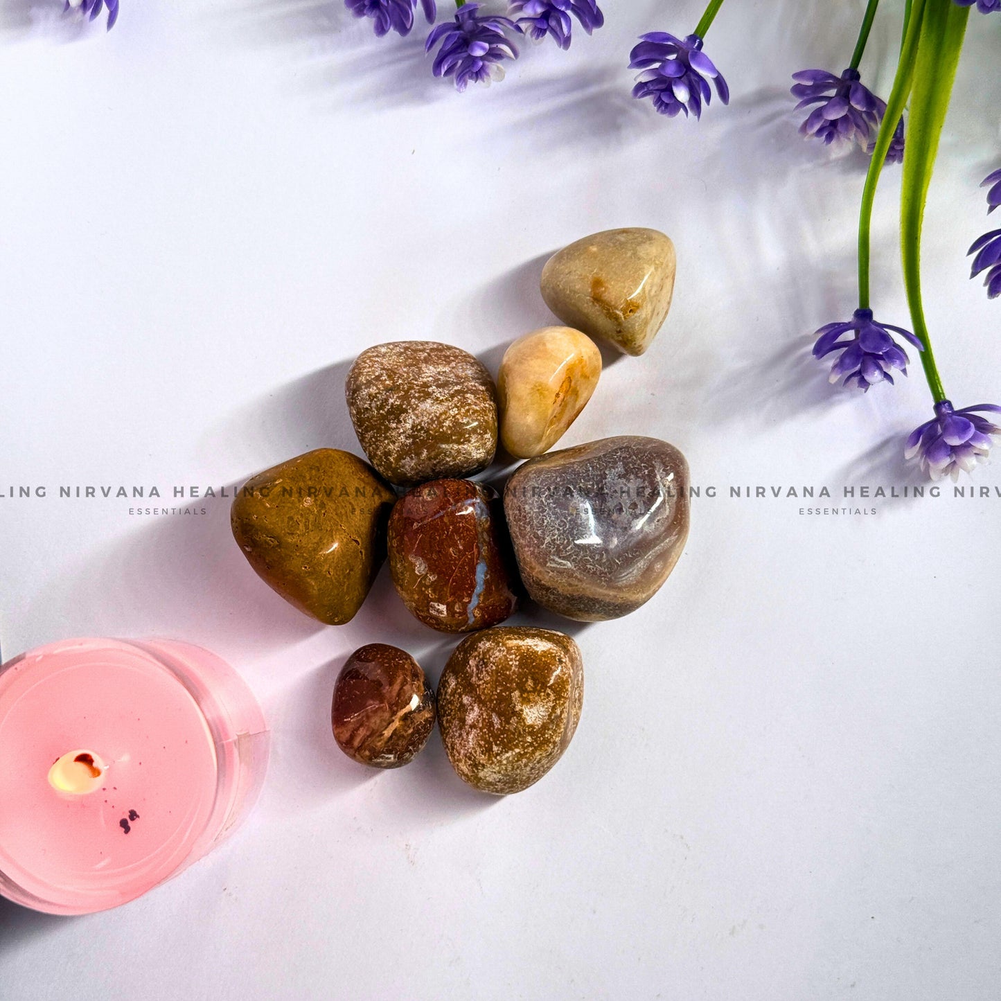 SUN NATURAL TUMBLE STONE (Creativity, Initiative, Grounding And Strength) image 3